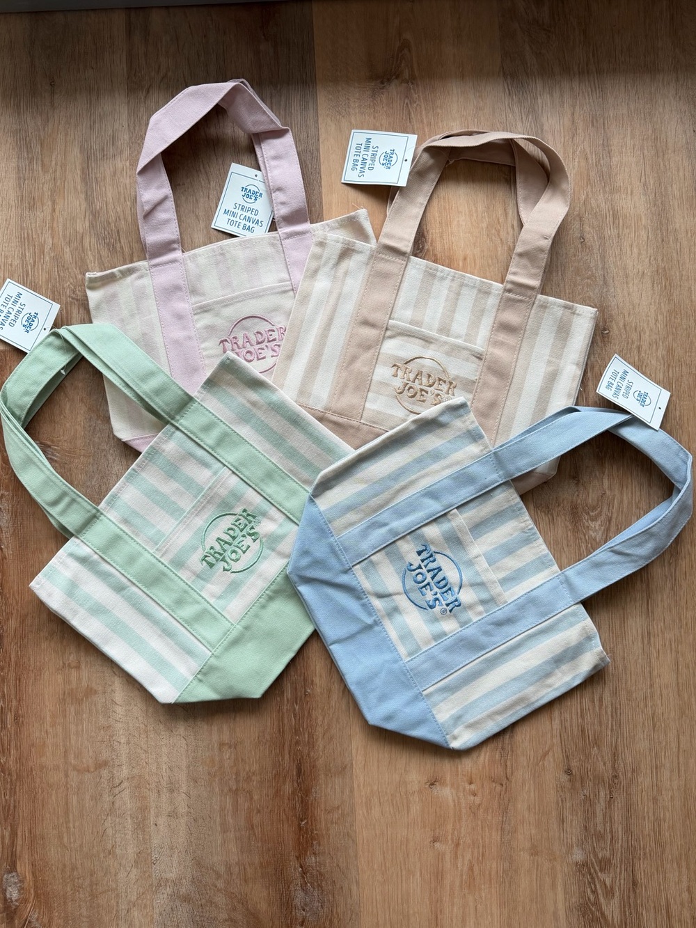 TRADER JOE'S MINI TOTE
BUNDLE (ALL STRIPED COLORS)